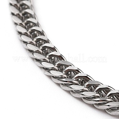 Tarnish Resistant 304 Stainless Steel Diamond Cut Chunky Curb Chains&nbsp;BJEW-JB05766-02