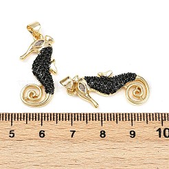 Brass Micro Pave Cubic Zirconia Pendants&nbsp;KK-S526-67G