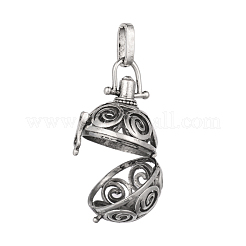 Brass Hollow Round Cage Pendants&nbsp;KK-E662-23AS-NR