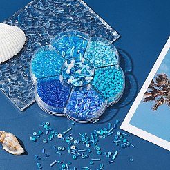 7 Style Baking Paint & Transparent & Trans & Ceylon Glass Seed Beads&nbsp;SEED-YW0001-45D