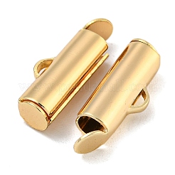 Brass Slide On End Clasp Tubes&nbsp;KK-N254-119G-01