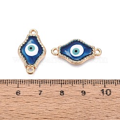 Alloy Enamel Blue Evil Eye Links Connector Charms with Resin&nbsp;ENAM-N071-03D-G