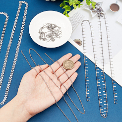 4M 4 Style Stainless Steel Cobs & Satellite Chains and Square Charm Chains&nbsp;STAS-AR0001-37
