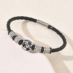 Braided Microfiber Leather Cord Bracelets&nbsp;BJEW-C153-01D