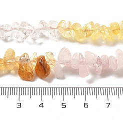 Natural Quartz Crystal & Rose Quartz & Citrine Beads Strands&nbsp;G-L610-A23-01