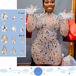 600Pcs 6 Style Glass Rhinestone Cabochons&nbsp;GGLA-HY0001-03