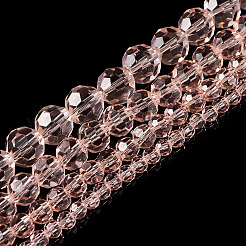 4 Strands 4 Styles Transparent Glass Bead Strands&nbsp;GLAA-TA0002-56C