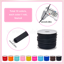 50M 10 Colors Hollow Pipe PVC Tubular Synthetic Rubber Cord&nbsp;RCOR-SC0001-02