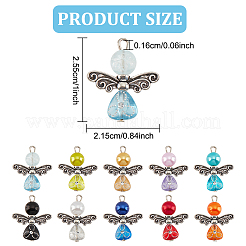 Acrylic Angel Pendants&nbsp;FIND-WH0110-377