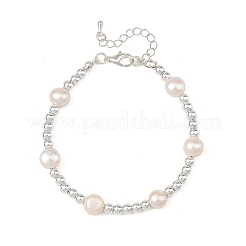 2Pcs 2 Colors Natural Cultured Freshwater Pearl and Electroplate Synthetic Non-magnetic Hematite Beaded Bracelet Sets for Women&nbsp;BJEW-JB14437