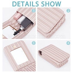 PU Leather Lipstick Case with Mirror&nbsp;CON-WH0088-51A