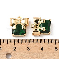 Brass Micro Pave Cubic Zirconia Pendants&nbsp;KK-S531-09G