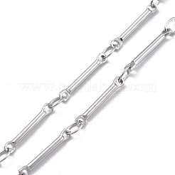3.28 Feet Real Platinum Brass Bar Link Chains&nbsp;X-CHC-R126-13P