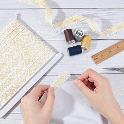 Ethnic Style Embroidery Polycotton Ribbons&nbsp;OCOR-WH0066-22B