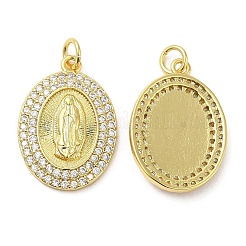 Brass Pave Cubic Zirconia  Pendants&nbsp;KK-Z028-14G