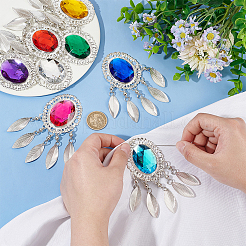 8Pcs 8 Colors Iron Big Pendants&nbsp;FIND-FG0003-31S
