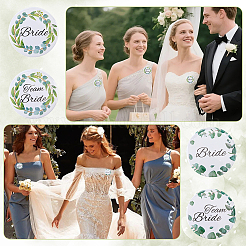 24Pcs 4 Styles Flat Round Iron Brooches for Wedding&nbsp;JEWB-FG0001-79