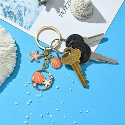 Alloy Enamel & Rhineston & Plastic Keychain&nbsp;KEYC-YW00076-01