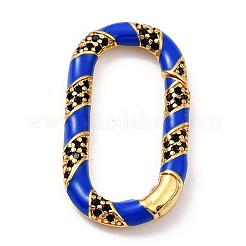 Brass Micro Pave Cubic Zirconia Spring Gate Rings&nbsp;ZIRC-I054-31G