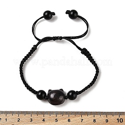 Cat Head Resin Brainded Bead Bracelets&nbsp;BJEW-L701-02B