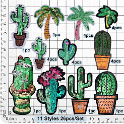 26Pcs 11 Styles Polyester Computerized Embroidery Cloth Iron on/Sew on Patches&nbsp;PATC-PH0001-52