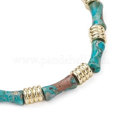 2Pcs 2 Styles Synthetic & Natural Imperial Jasper Beads Stretch Bracelets Sets&nbsp;BJEW-JB12073