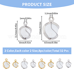 32Pcs 4 Style Cat Eye Pendants&nbsp;STAS-FH0002-01
