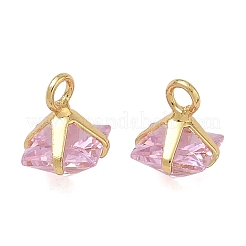 Brass Pave Cubic Zirconia Charms&nbsp;CU-CBABEB3-05G