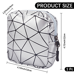 Square PU Leather Sanitary Napkin Storage Zipper Bags&nbsp;ABAG-WH20009-10A