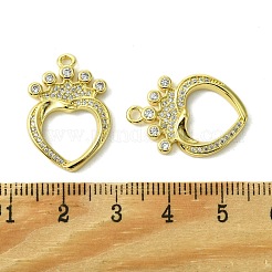 Eco-Friendly Brass Micro Pave Cubic Zirconia Pendants&nbsp;KK-A204-16G