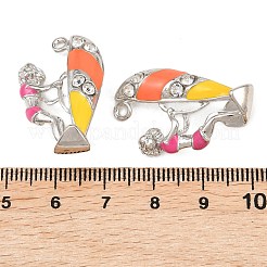 Alloy Enamel Rhinestone Pendants&nbsp;FIND-B062-10P