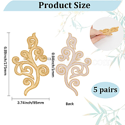 5Pairs Embroidery Thread Clothing Patches&nbsp;PATC-GF0001-97C