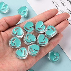 Transparent Enamel Acrylic Beads&nbsp;TACR-S155-004G