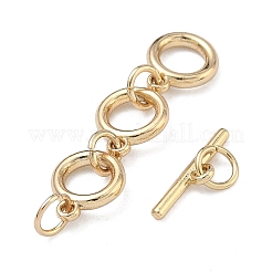 Brass Toggle Clasps&nbsp;KK-G557-02G-02