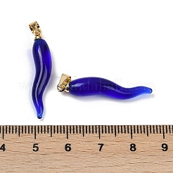 Handmade Lampwork with Brass Pendants&nbsp;KK-Q095-02B-01
