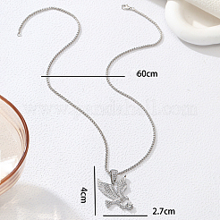Eagle Alloy Crystal Rhinestone Pendant Necklaces for Men&nbsp;FS-WG26FCA-02