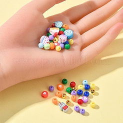 470Pcs Opaque Acrylic Beads&nbsp;MACR-YW0001-94