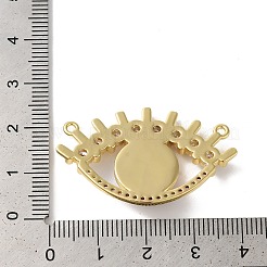 Rack Plating Brass Pave Clear Cubic Zirconia & Glass Pendants&nbsp;KK-G504-23G-02