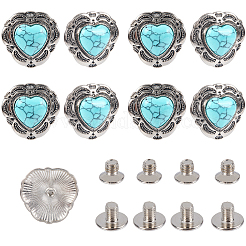 8 Bags Alloy Decorative Rivets&nbsp;BUTT-CP0001-21