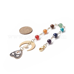 4Pcs 4 Style Natural & Synthetic Mixed Gemstone Chakra Pendant Decorations&nbsp;HJEW-JM00922