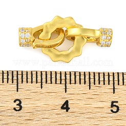 925 Sterling Silver Micro Pave Clear Cubic Zirconia Fold Over Clasps&nbsp;STER-U005-09G