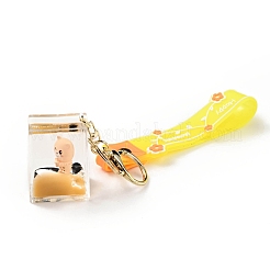 Pearl Milk Tea Acrylic Pendant Keychain&nbsp;KEYC-G050-02LG