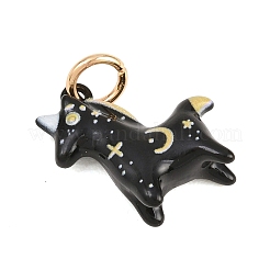 Spray Painted Brass Pendants&nbsp;KK-D256-02B