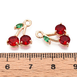 Brass Micro Pave Cubic Zirconia Pendants&nbsp;KK-T074-70KCG-02