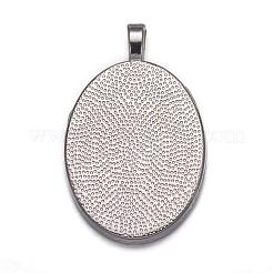 Alloy Pendant Cabochon Settings&nbsp;PALLOY-A15657-N-NF