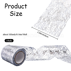 3 Rolls Polyester Lace Trims Ribbons for Sewing Decoration&nbsp;OCOR-SP0001-32B