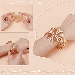 Alloy Cuff Bangles for Women&nbsp;BJEW-WH0031-004G