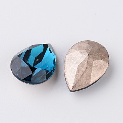 Faceted Teardrop K9 Glass Rhinestone Cabochons&nbsp;X-RGLA-I001-10x7mm-023