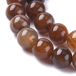 Natural Striped Agate/Banded Agate Beads Strands&nbsp;G-G582-8mm-55