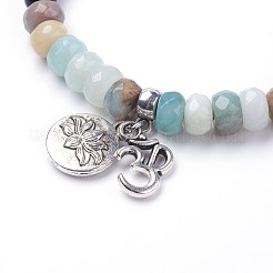 Natural Obsidian Stretch Charm Bracelets&nbsp;BJEW-JB03420-05
